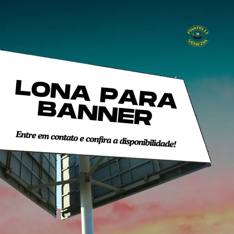 Lona para banner com impressão de alta qualidade e durabilidade
